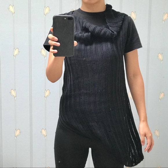 Maison Martin Margiela Black Fishnet Crochet Top - Picture 2 of 10